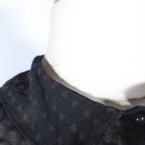 Mesh Poncho with Heart Patterned Detailing Sheer Gothic Pretty Retro Aesthetic - Picture 5 of 8